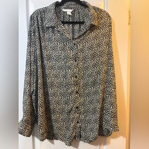 H&M Size Xl Button Up Floral Blouse